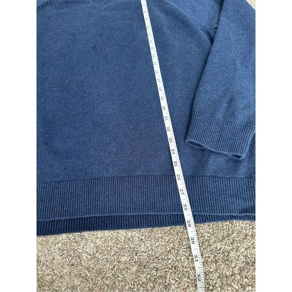Vintage L.L. Bean Crewneck Pullover Sweater Men’s XL Cotton Cashmere Navy Blue - Picture 6 of 8